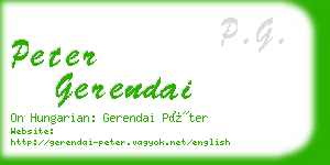 peter gerendai business card